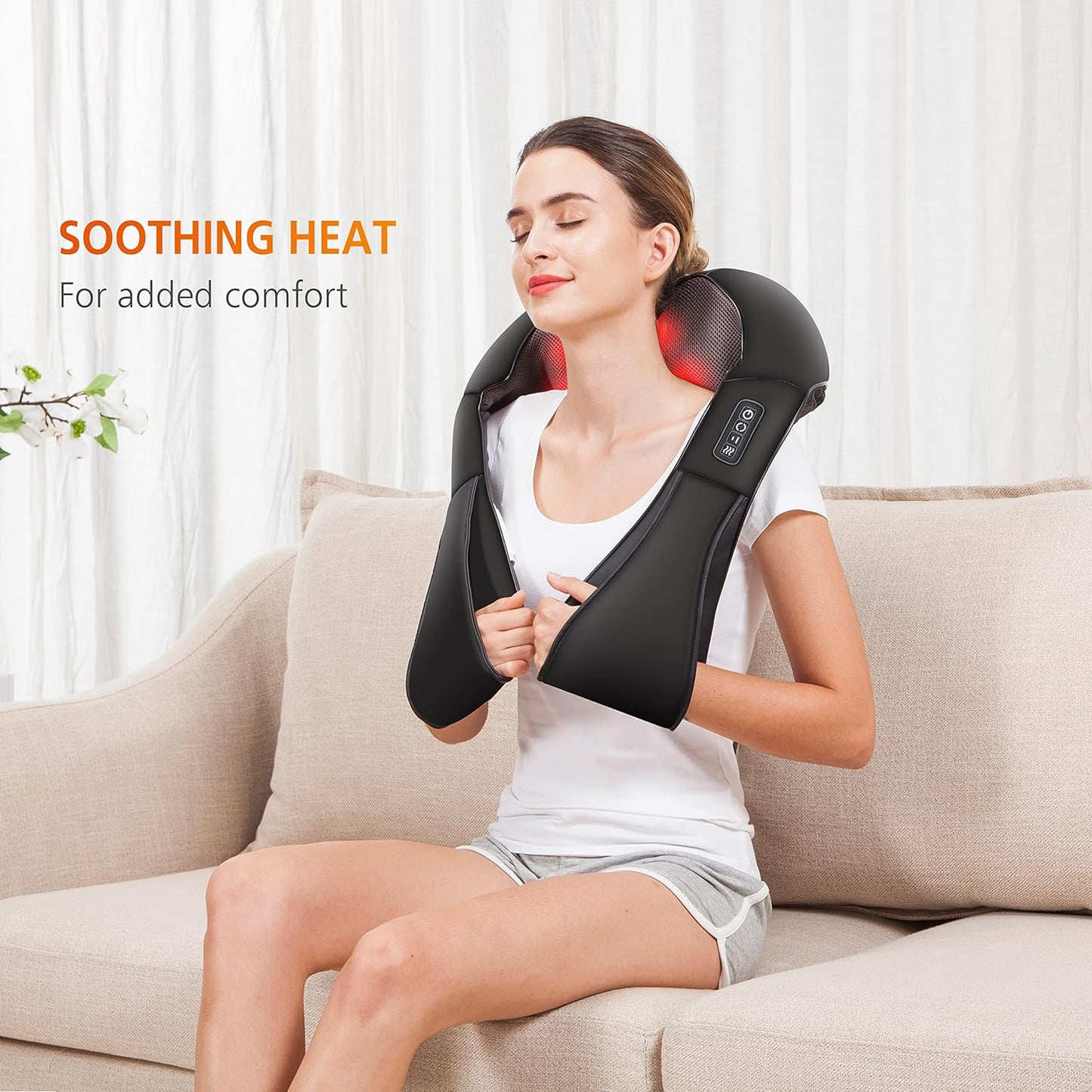 Poshuma RelaxPro 8-Node Massager With Infared Heating