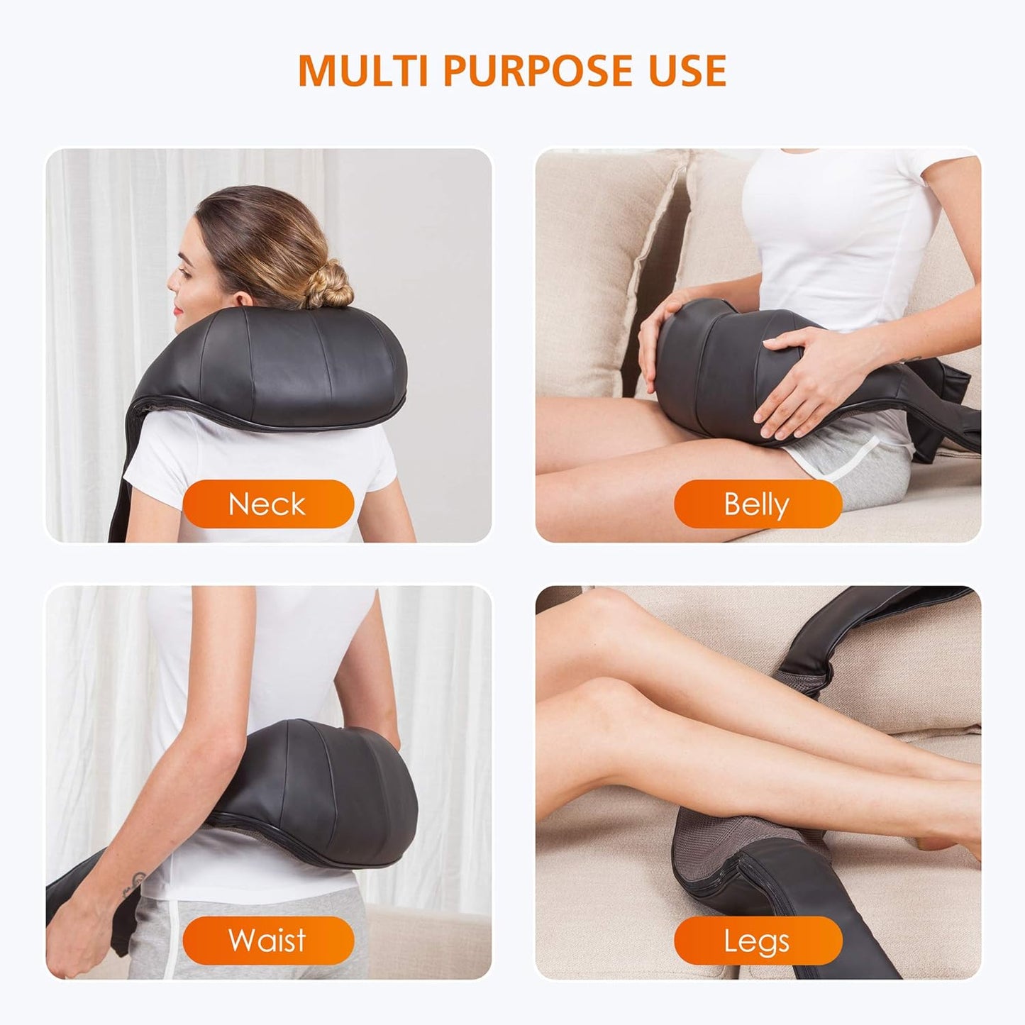 Poshuma RelaxPro 8-Node Massager With Infared Heating